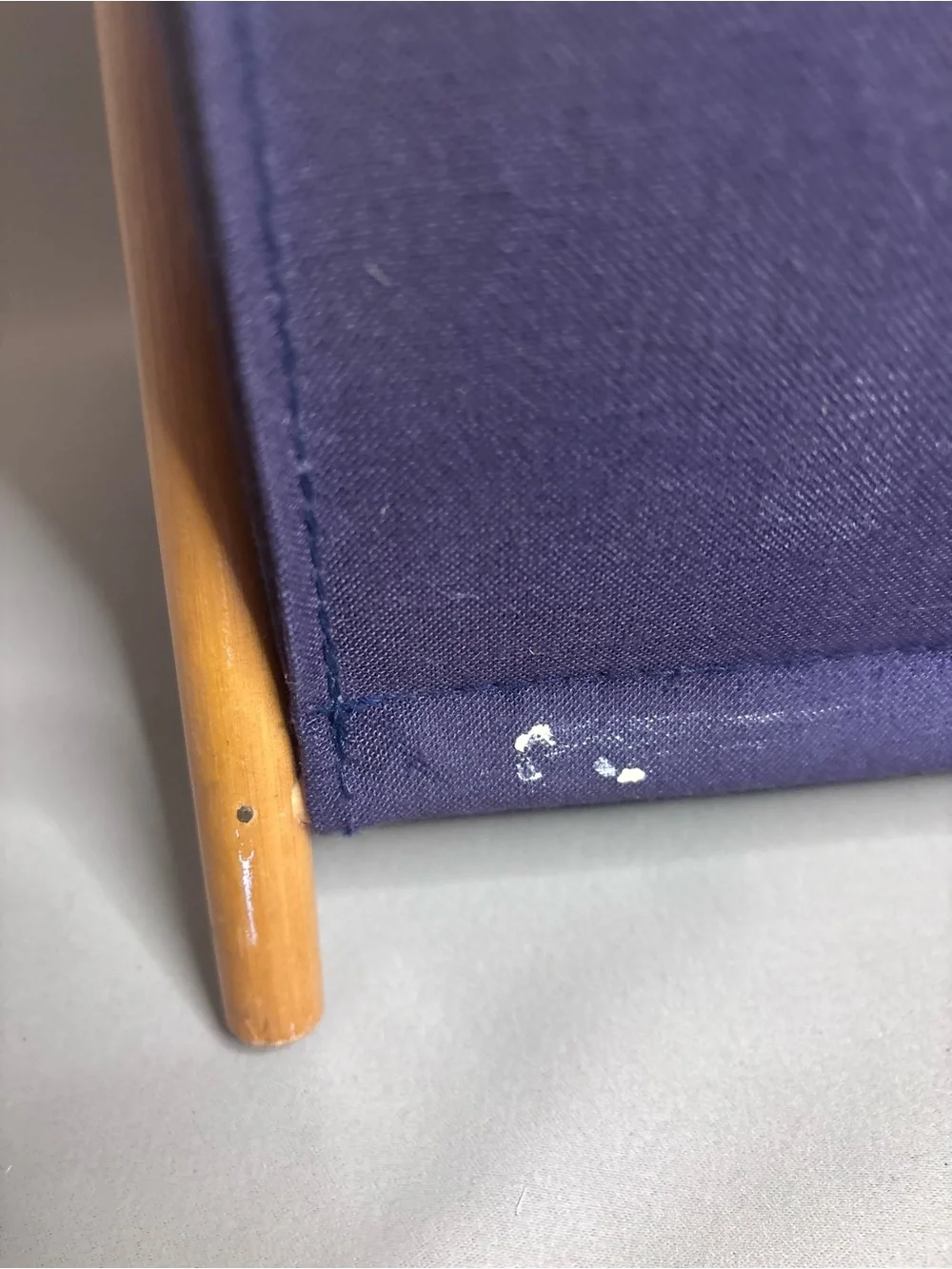 Vintage Navy Canvas Folding Sewing Caddy